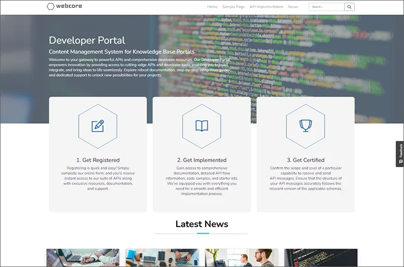 API Developer Portal Lite